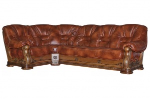 Угловой диван-кровать Консул 2020 в коже (3мL/R901R/L) (СП)